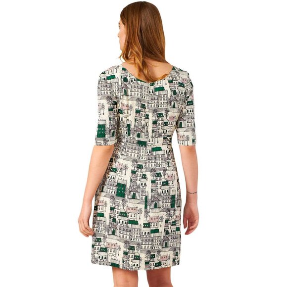 Emily and Fin Historic Paris Print Dress NWT Vintage Style SZ SM - Picture 3 of 9